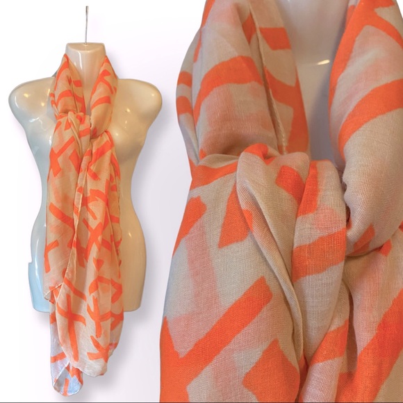š3/$30š Cream & orange scarf